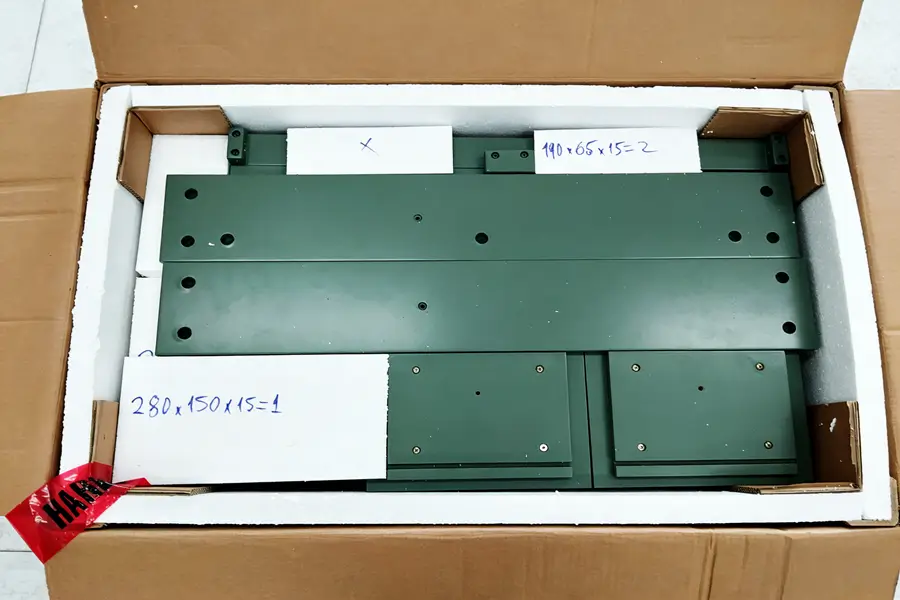 Multi-layer protective packaging for export.